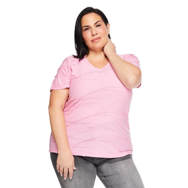 Iyla Plus Women's Short Sleeve Ripple Tee