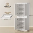 thumbnail image 3 of HOMCOM Modern Kitchen Pantry with Shelves, White, 3 of 10