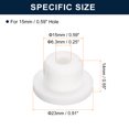 thumbnail image 3 of Unique Bargains 4 Pcs White Plug Holes, T15 Rubber Button Plug for 14mm/0.55' Hole, 3 of 6