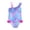 Purple, variant on XASZHN Printed Fish Scale Pattern Girls' O N E Pie Ce H A L Ter Top Swimsuit Swimwear for Girls Purple 3-4 Years