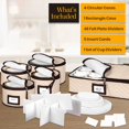 thumbnail image 3 of Hold N Storage Microfiber Dinnerware Storage Organizer 5-Piece Set , Beige W/ Brown Trim Adult, 3 of 7