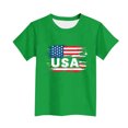 thumbnail image 4 of T-Shirt pour Enfants, Imprimé de la Fête de l'Indépendance à Manches Courtes et Col Rond, Haut Décontracté et Polyvalent pour Garçons et Filles de 3 à 15 Ans, 4 of 6