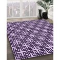 thumbnail image 3 of Ahgly Company Tapis Rond Lavable en Machine Intérieur Transitionnel Violet Foncé, 5 Pieds Rond, 3 of 7