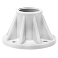 thumbnail image 1 of Saftron 3" Surface Mount Base for 1.9" OD Swimming Pool Ladder/Rail, White, 1 of 4