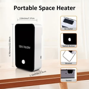 [Portable Space Chauffe-eau] Mini portatif Space Ventilateur de bureau Air Plus chaud pour la chambre/bureau/top de bureau