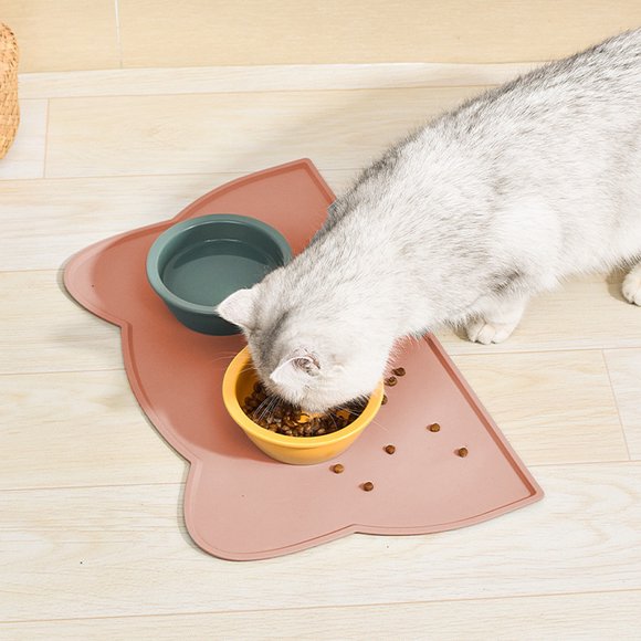Non Spill Non Slip Waterproof Pet Silicones Placemats, Easy To Clean Cat Dog Mats, Durable Silicone Construction, Simple Modern Design, for Home Kitchen, Hygienic Eating Surface, Anti Skid Hzhnb
