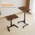 thumbnail image 2 of Mobile Folding Desk Inch  Small Sit-Stand Height Adjustable Rolling Laptop Desk  Space-Saving Portable Desk with Wheels for Home Office Craft &amp; Study, 2 of 8