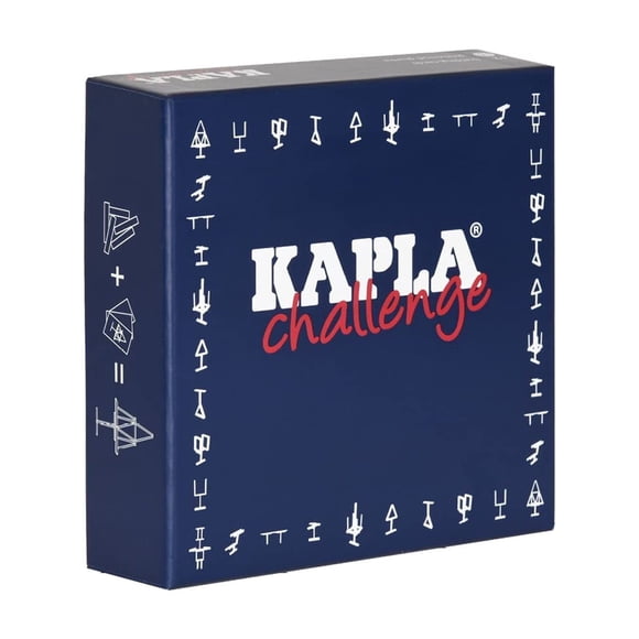 Kapla Défi - Jeu de Construction en Bois 16 Planches de Construction et 12 Cartes de Défi