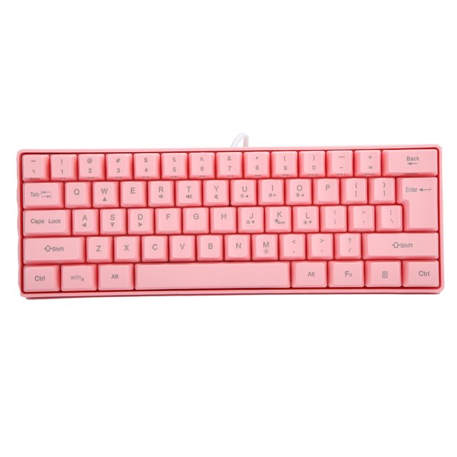 Clavier Câblé, Mécanique 61 Touches RGB Clavier Rétroéclairé USB pour Ordinateur de Bureau pour Ordinateur Portable