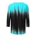 thumbnail image 3 of Hauts pour Femmes Décontractés Imprimés Col Rond Manches 3/4 T-Shirt Ample, Hauts Manches 3/4 pour Femmes, Hauts Décontractés pour Femmes, T-Shirts pour Femmes, 3 of 5