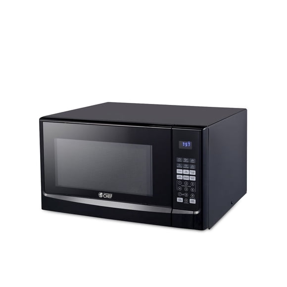 Micro-ondes Commercial Chef de 1,4 pied cube avec 10 niveaux de puissance, petit micro-ondes avec bouton-poussoir, micro-ondes de 1 100 watts avec panneaux de commande numériques