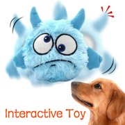 LSLJS Dog Toys Soft Rubber Dog Toys Puppy Chew Toy Squeaky Toy Fetch Play Animal Ball Toy, Dog Toys Jumping Pet Toys Dog Toys Exercise Interactive Pet Toys Giggle Ball