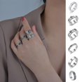 thumbnail image 2 of Anti-anxiety Spinner Fidget Rotating Rings Men Women AU Titanium Steel I3Y1, 2 of 9