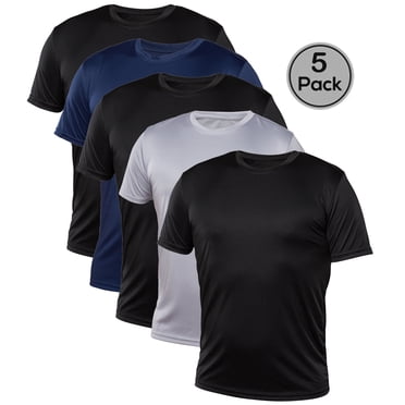 Blank Activewear Pack of 5 Men's T-Shirt, Quick Dry Performance fabric