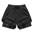 thumbnail image 1 of asjyhkr Plus Size Mens Biking Shorts 2 in 1 Elastic Waist Drawstring Gym Shorts Lightweight Quick Drying Running Shorts, 1 of 7