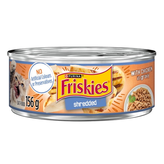 Friskies Shredded Chicken in Gravy, Wet Cat Food 156g