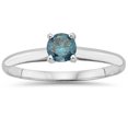 thumbnail image 1 of 1/2ct Treated Blue Diamond Solitaire 14K White Gold Engagement, 1 of 1