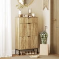 thumbnail image 2 of HOMCOM Armoire à Chaussures avec 2 Tiroirs Basculants Tablettes Ajustables pour 8 Paires Chêne, 2 of 10