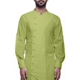 thumbnail image 4 of Atasi Solid Designer Long Kurta Shirt Asymmetric Cut Full Sleeve Kurta For Men-Small, 4 of 6