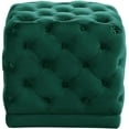 thumbnail image 1 of Meridian Furniture Stella Contemporary Velvet Ottoman/Stool in Green, 1 of 8