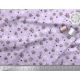 thumbnail image 3 of Soimoi Purple Rayon Fabric Paw Dog Print Fabric by the Yard 56 Inch Wide, 3 of 3