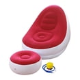 thumbnail image 3 of GUOOL Inflatable Lounge Chair with Foot Stool Couch for Bedroom Backyard Farmhouse Red, 3 of 9