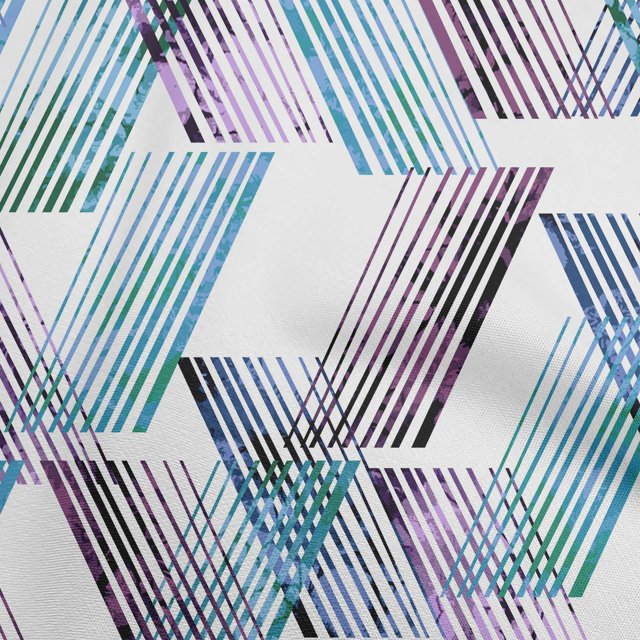 oneOone Viscose Chiffon Light Blue Fabric Geometrical Lines Craft Projects Decor Fabric Printed By The Yard 42 Inch Wide