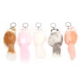thumbnail image 1 of 5pcs Handicraft Fluffy Animal Keychain Portable Cute Key Ring Car Bag Pendant Decoration, 1 of 14