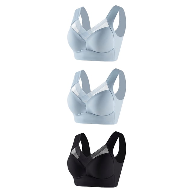 Timegard Womens Plus Size Bras No Underwire Full Coverage Mesh Breathable Comfort Everyday Bralette