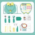 thumbnail image 4 of Childrens Role-Playing Game Shoulder Bag Set With Doctor Tools Plastic Material Mint Green Color Size 8 X 6.2 X 3.1 Inches For Pretend Play Gift, 4 of 6