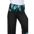 thumbnail image 3 of White Mark Printed Palazzo Pants, 106-Teal Peacock - Large, 3 of 5