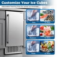 thumbnail image 4 of Costway Commercial Under Counter Ice Maker, 25 lbs Storage Capacity, for Home Bar Cafe Silver, 4 of 10