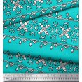 thumbnail image 2 of Soimoi Velvet Fabric Floral Block Print Fabric by The Yard 58 Inch Wide, 2 of 3