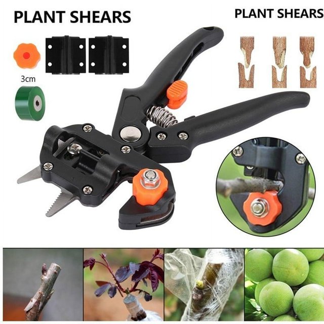 Nouvelle Machine de Greffage Outils de Jardin avec Hachoir à 3 Lames Outils de Greffage pour Arbre Sécateurs Ciseaux KIT de Greffage