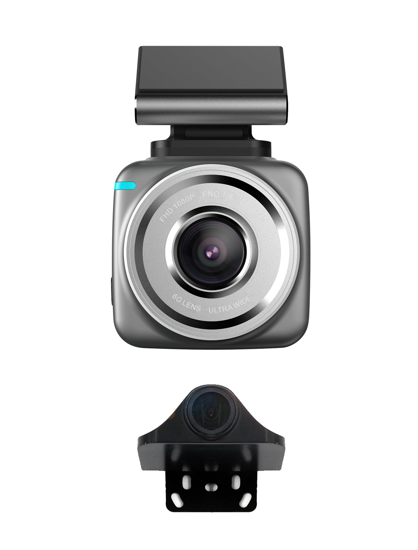 JS Dash PRO - Plug & Play -Dual Channel; 1080p FHD Dash cam & 720p Rear Camera with Wi-Fi & G-sensor