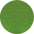 thumbnail image 1 of Ahgly Tapis d'Intérieur Lavable en Machine Rond Vert Algue, 4 Pieds Rond, 1 of 7