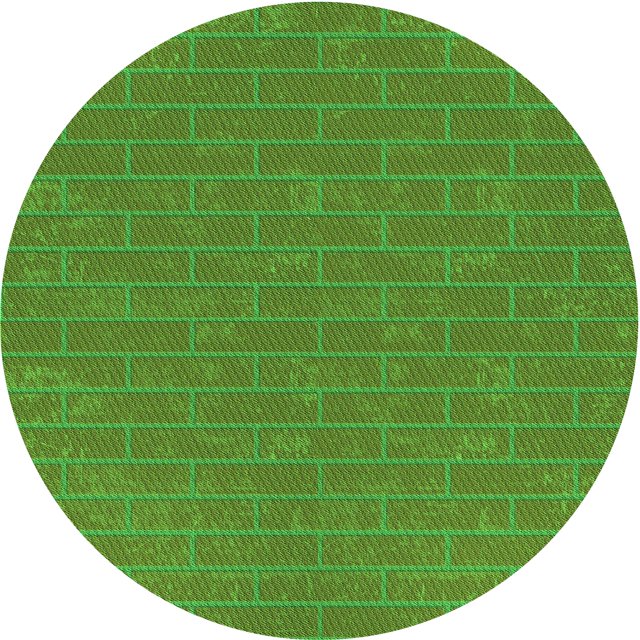 Ahgly Tapis d'Intérieur Lavable en Machine Rond Vert Algue, 4 Pieds Rond