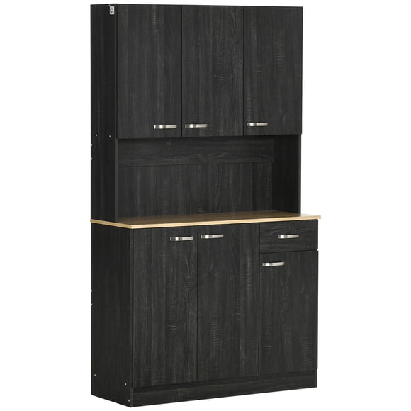 HOMCOM Modern Buffet with Hutch, Kitchen Cabinet with Storage Cupboard
