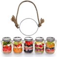 thumbnail image 2 of Hangers for Mason Jar,Linen Rope Handles for 70mm Wide Mouth Mason Jars Glass Jars,Mason Jar Hanging Ropes,20Pcs,No Jars, 2 of 5