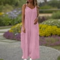 thumbnail image 2 of Wlynlyn Plus Size Jumpsuits for Women Sleeveless Rompers V Neck Baggy Wide Leg Trousers Overalls Size L, 2 of 7
