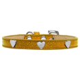 thumbnail image 1 of Silver Heart Widget Dog Collar Gold Ice Cream Size 20, 1 of 2