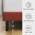 thumbnail image 4 of Queen Bed Frame, Queen Size Platform Bed With Fabric Upholstered Headboard, Red, 4 of 5