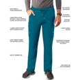 thumbnail image 3 of Adar Addition Scrubs for Men - Slim Leg Cargo Drawstring Scrub Pants - A6106 - Caribbean Blue - 3X, 3 of 8