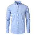 thumbnail image 1 of Chemises Habillées pour Hommes Coupe Ajustée Manches Longues Boutonnées - Matériau Polyester Spandex, Extensible 4 Directions, Résistant aux Plis, 1 of 4