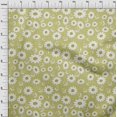 thumbnail image 4 of oneOone Tissu Polyester Spandex Vert Olive à Fleurs Tissu pour Robe Tissu Imprimé Tissu au Mètre 56 Pouces de Large, 4 of 4