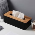 thumbnail image 1 of Bathroom Accessory For Home And Vehicle Tissue Cover With Wood Lid Base Modern Plate Holder For Papers 1 Pack, 1 of 2