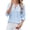 Sky Blue, variant on HXWCHs Women's Solid T-Shirt Maternity Fit Elegant Women's Casual Blouse with Roll-Up Three Quarter Sleeve V-Neck Spring top for Business Wear S Beige