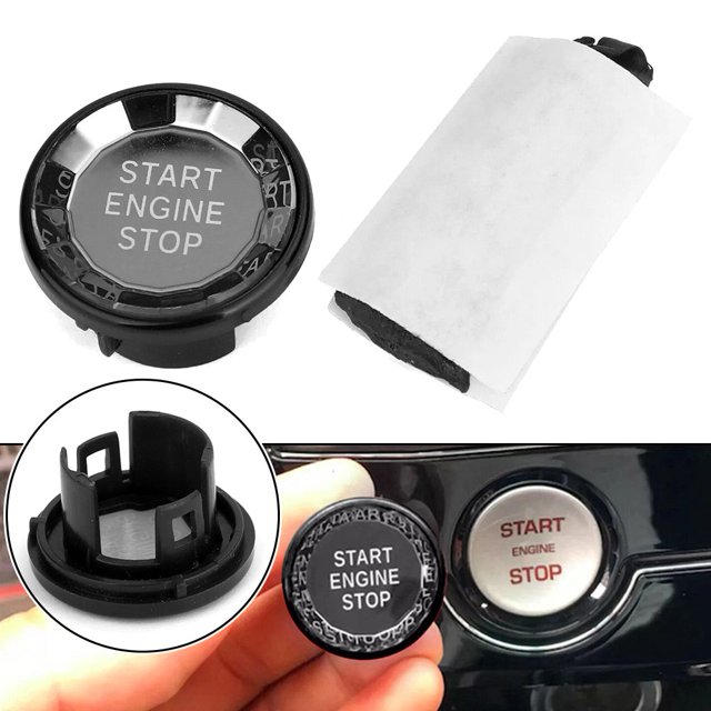 Black Engine Start Stop Button Knob Switch Decor Trim Cover For Jaguar XF For F-Pace 16-19 Car Interior Accessories