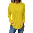 thumbnail image 1 of Timegard Plus Size Tops for Women Round Neck Long Sleeve Solid Color Comfy Tee Fall Casual Loose Tops, 1 of 3