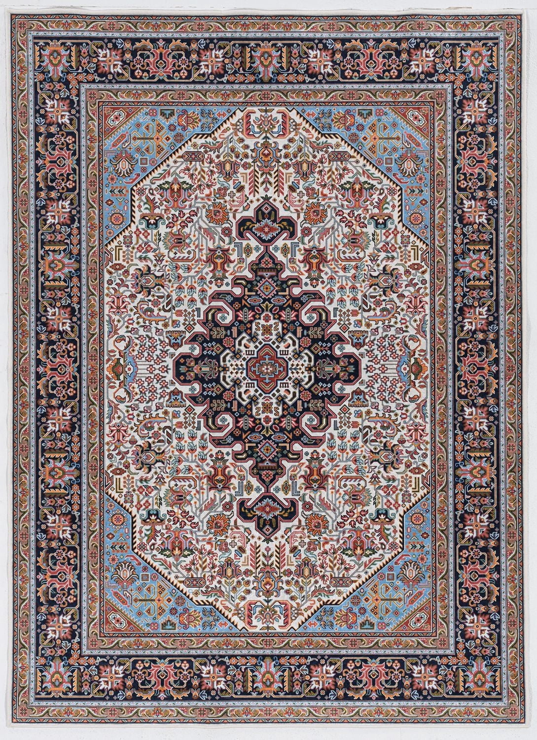 Emerald Grenier Grey & Teal 5' x 7' Area Rug